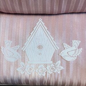 Elegant Lace Birdhouse and Birds Decor